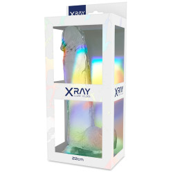 XRay Gode transparent avec testicules XRay Cock 17 x 4.5cm